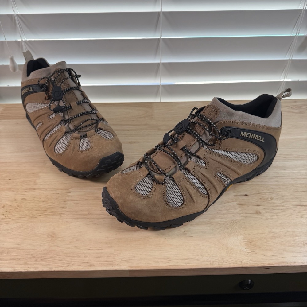 Merrell Men's Chameleon 8 Stretch Waterproof Hiking Shoe Vibram Tactical Sz 15